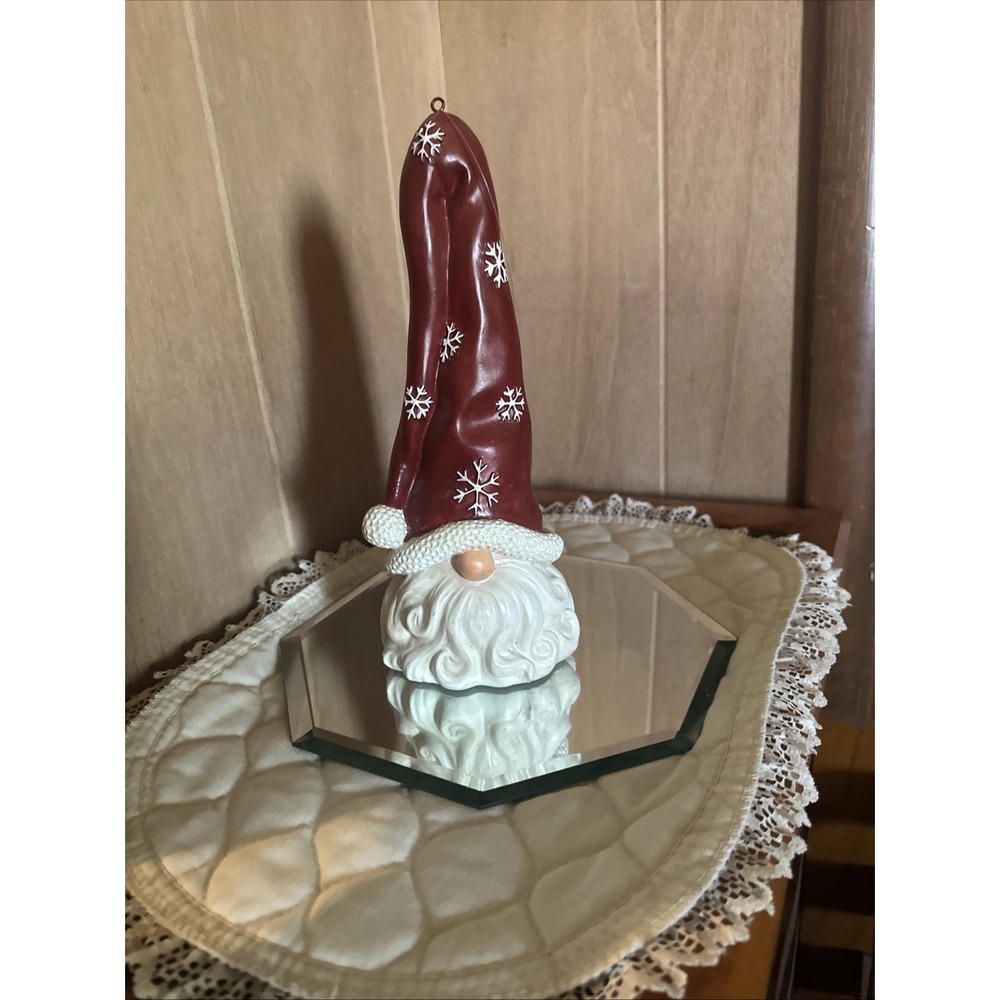 Santa Claus Gnome Figure Wearing A‎ Tall Red Hat